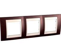 Горизонтальная рамка 3-ая Systeme Electric Unica Хамелеон Терракотовый/Бежевый MGU6.006.551