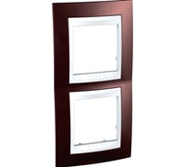 Вертикальная рамка 2-ая Systeme Electric Unica Хамелеон Терракотовый/Белый MGU6.004V.851