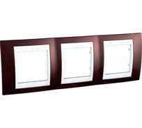 Горизонтальная рамка 3-ая Systeme Electric Unica Хамелеон Терракотовый/Белый MGU6.006.851