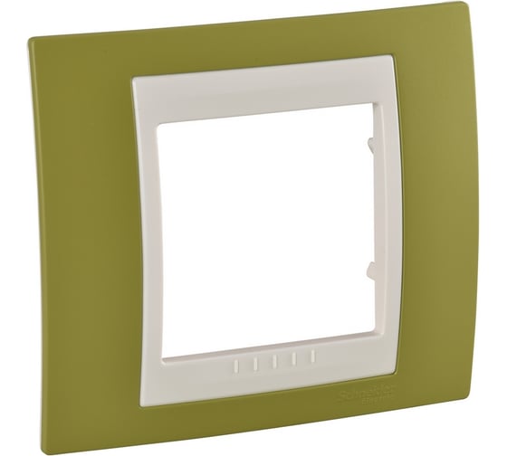 Рамка 1-ая Systeme Electric Unica Хамелеон Фисташковый/Бежевый MGU6.002.566 1