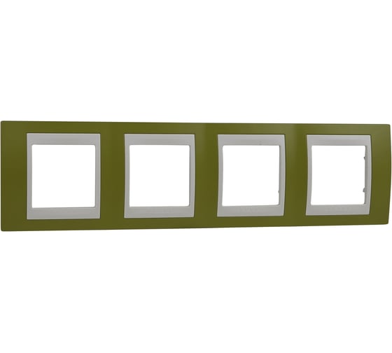 Горизонтальная рамка 4-ая Systeme Electric Unica Хамелеон Фисташковый/Бежевый MGU6.008.566 1
