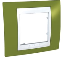 Рамка 1-ая Systeme Electric Unica Хамелеон Фисташковый/Белый MGU6.002.866