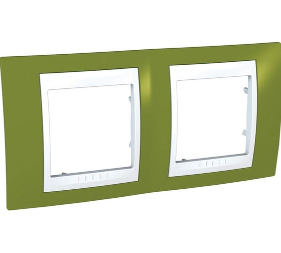 Горизонтальная рамка 2-ая Systeme Electric Unica Хамелеон Фисташковый/Белый MGU6.004.866 1