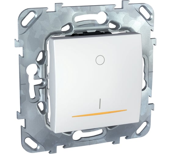 1-клавишный выключатель Systeme Electric Unica Бел 2-полюсный 16A MGU5.262.18ZD 1