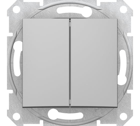 Механизм переключателя Systeme Electric 2-кл. Sedna алюм. SchE SDN0600160 1