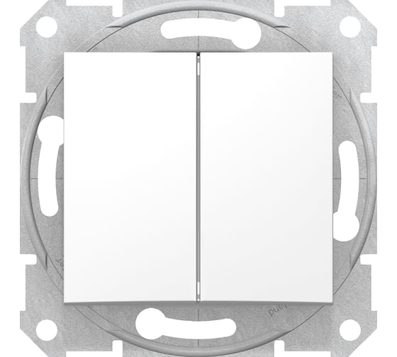 Механизм переключателя Systeme Electric 2-кл. Sedna белый SchE SDN0600121