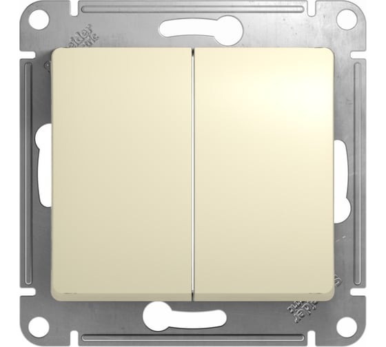 Механизм выключателя Systeme Electric 2-кл. GLOSSA беж. SchE GSL000251