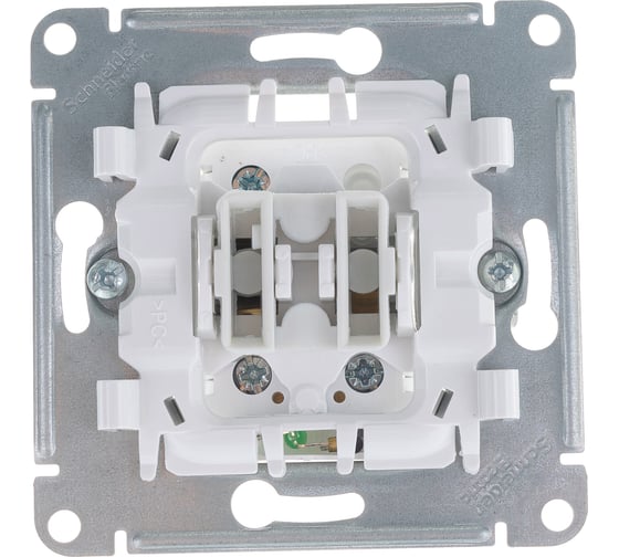 Механизм переключателя Systeme Electric 1-кл GLOSSA с подсветкой белый SchE GSL000163