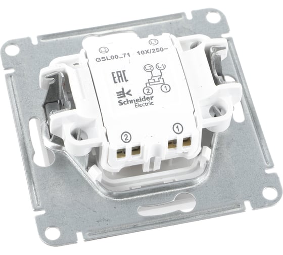 Механизм переключателя Systeme Electric 1-кл. GLOSSA белый SchE GSL000171