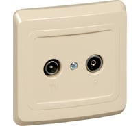 Розетка TV+FM Systeme Electric 1-м CП Этюд оконечн. крем. SchE TVC-001K