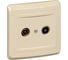 Розетка TV+FM Systeme Electric 1-м CП Этюд оконечн. крем. SchE TVC-001K 1