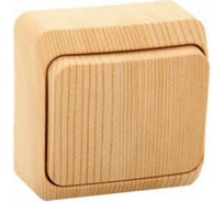 Переключатель Systeme Electric Lexel Этюд Дача Сосна 1-клавишный, наружный BA10-004D