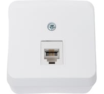 Телефонная розетка Systeme Electric 1-м. ОП Этюд бел. SchE TELA-001B