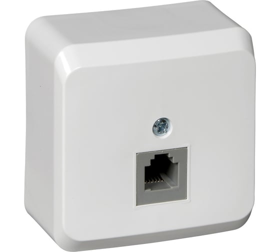 Телефонная розетка Systeme Electric (Schneider Electric) Этюд, белый TELA-001B