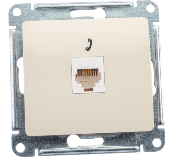Механизм телефонной розетки Systeme Electric 1-м RJ11 GLOSSA беж. SchE GSL000281T