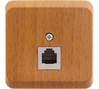 Телефонная розетка Systeme Electric Lexel Этюд Дача Темный бук 1-ая, наружная TELA-001T