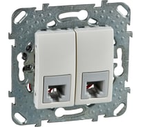 Телефонная розетка Systeme Electric Unica Беж 2-ая 4 контакта MGU5.9090.25ZD
