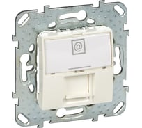 Телефонная розетка Systeme Electric Unica Беж 1-ая 6 контактов с полем для надписи MGU5.493.25ZD