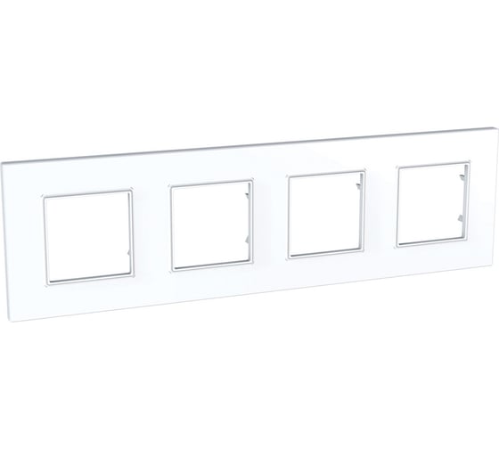 Рамка 4-ая Systeme Electric Unica Quadro Белый MGU2.708.18 1