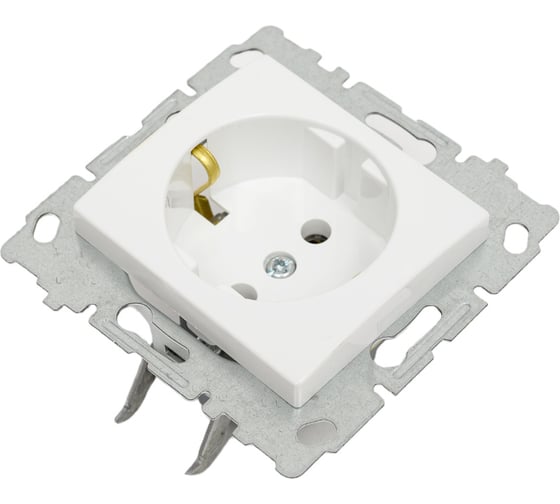 Одинарная розетка Vesta Electric palermo с заземлением, без рамки FRZ00070027BEL