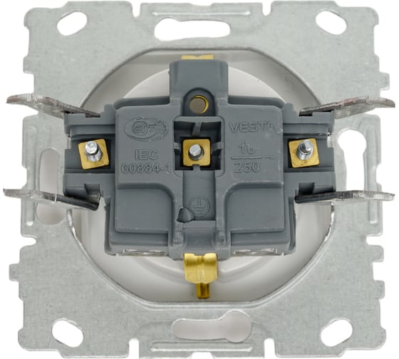 Одинарная розетка Vesta Electric palermo с заземлением, без рамки FRZ00070027BEL