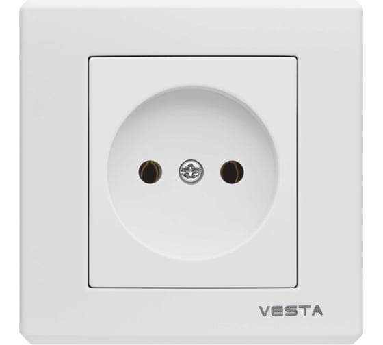 Одинарная розетка Vesta Electric palermo без заземления F00040102BEL