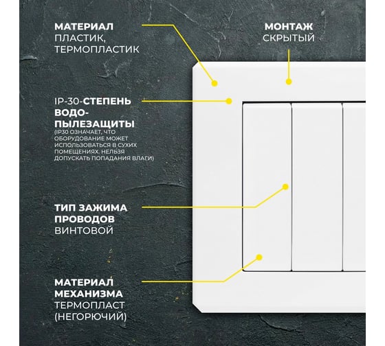 Выключатель Vesta Electric palermo трехклавишный FVK040303BEL
