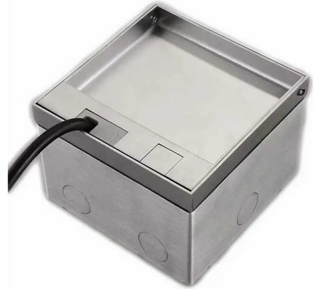 Встраиваемая выдвижная розетка для пола Inrior на 2 розетки DB-90