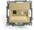 Механизм розетки STEKKER tv + компьютерная rj-45, серия катрин, золото, gls00-7106-08, 49230 1