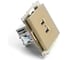 Механизм 2-местной usb розетки STEKKER 250в, 2,1а, серия катрин, золото, gls10-7115-08, 49229 9