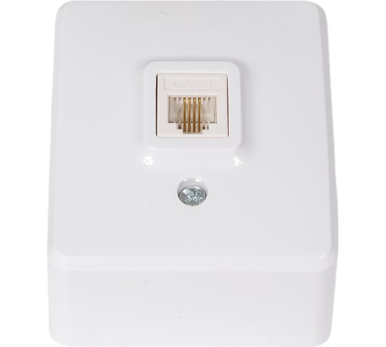 Телефонная розетка ЭРА 11-3202-01 RJ11, ОУ, IP20, Эксперт, белый Б0020727