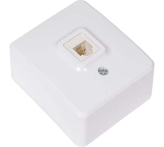 Телефонная розетка ЭРА 11-3202-01 RJ11, ОУ, IP20, Эксперт, белый Б0020727