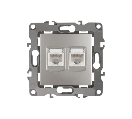 Информационная двойная розетка ЭРА 12-3108-15 2XRJ45, IP20, 12, перламутр Б0019357