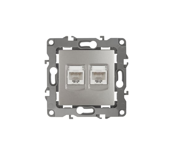 Информационная двойная розетка ЭРА 12-3108-15 2XRJ45, IP20, 12, перламутр Б0019357