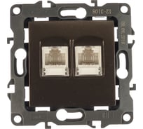 Информационная двойная розетка ЭРА 12-3108-13 2XRJ45, IP20, 12, бронза Б0019355