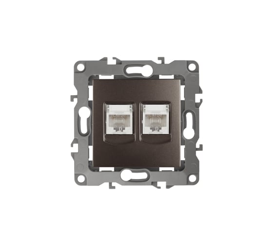 Информационная двойная розетка ЭРА 12-3108-13 2XRJ45, IP20, 12, бронза Б0019355