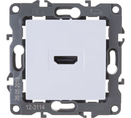Розетка ЭРА 12-3114-01 HDMI, IP20, 12, белый Б0027481