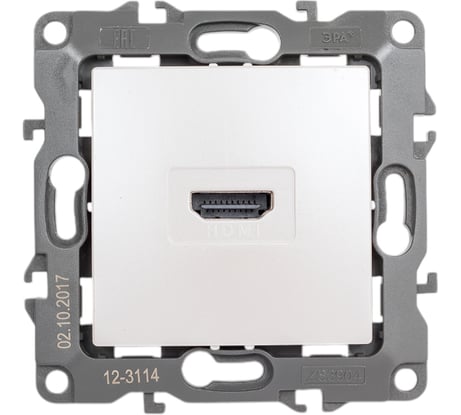 Розетка ЭРА 12-3114-15 HDMI, IP20, 12, перламутр Б0027490