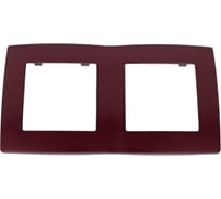 Рамка на 2 поста ЭРА 12-5002-25 12, бордо Б0019399