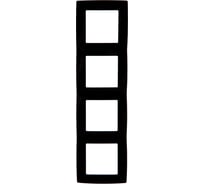 Рамка на 4 поста ЭРА 12-5004-06 12, чёрный Б0014776