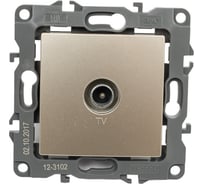 Розетка TV ЭРА 12-3102-04 проходная, IP20, 12, шампань Б0027434