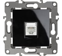 Телефонная розетка ЭРА 12-3105-06 RJ11, IP20, 12, чёрный Б0014716