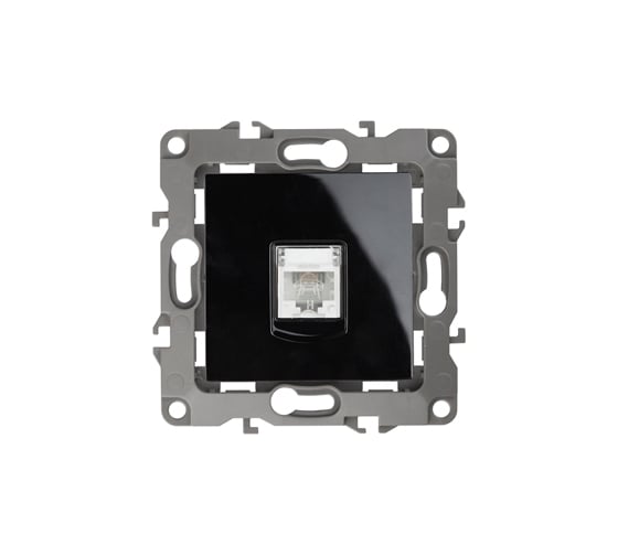 Телефонная розетка ЭРА 12-3105-06 RJ11, IP20, 12, чёрный Б0014716