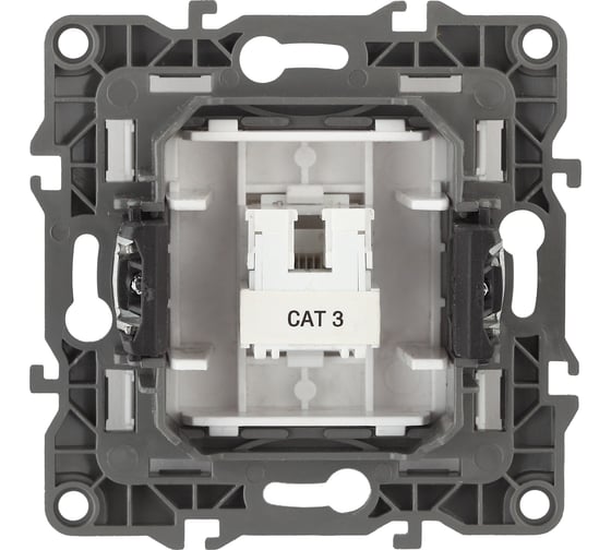 Телефонная розетка ЭРА 12-3105-06 RJ11, IP20, 12, чёрный Б0014716