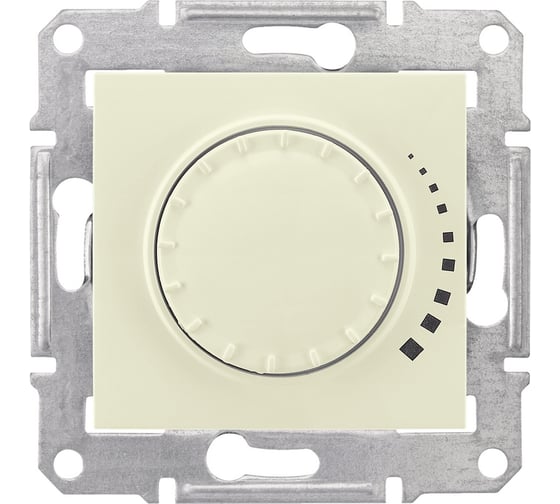 Поворотно-нажимной светорегулятор Schneider Electric Sedna, бежевый, 25-325 Вт, для л/н и г/л с электр. трансформатором SE SDN2200747