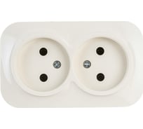 Двойная розетка IONICH б/з слоновая кость 1427