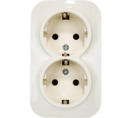 Двухместная розетка IONICH с/з слоновая кость 1428