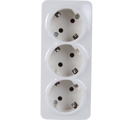 Трохместная розетка IONICH с/з слоновая кость 1429