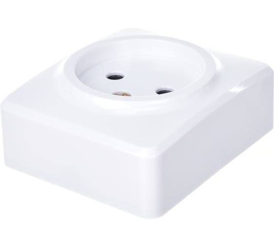Розетка ЭРА 11-2201-01 2P, 16A-250В, IP20, ОУ, Эксперт, белый Б0031551