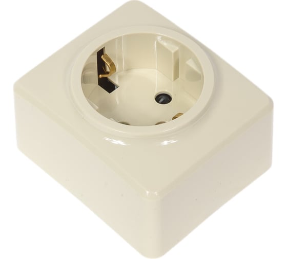 Розетка ЭРА 11-2204-02 2P E Schuko со шторками, 16A-250В, IP20, ОУ, Эксперт, сл.кость Б0020689